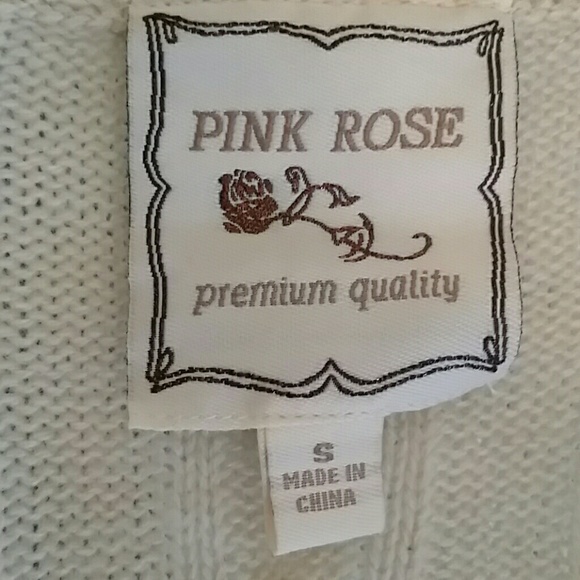 NWOT. Cream dress w/brown decorative buckle by Pin - Picture 4 of 6